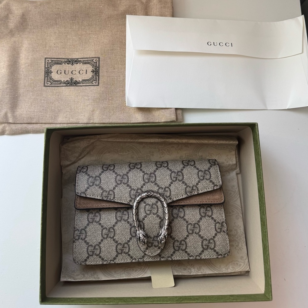 Gucci Beige and Brown Monogram Bag